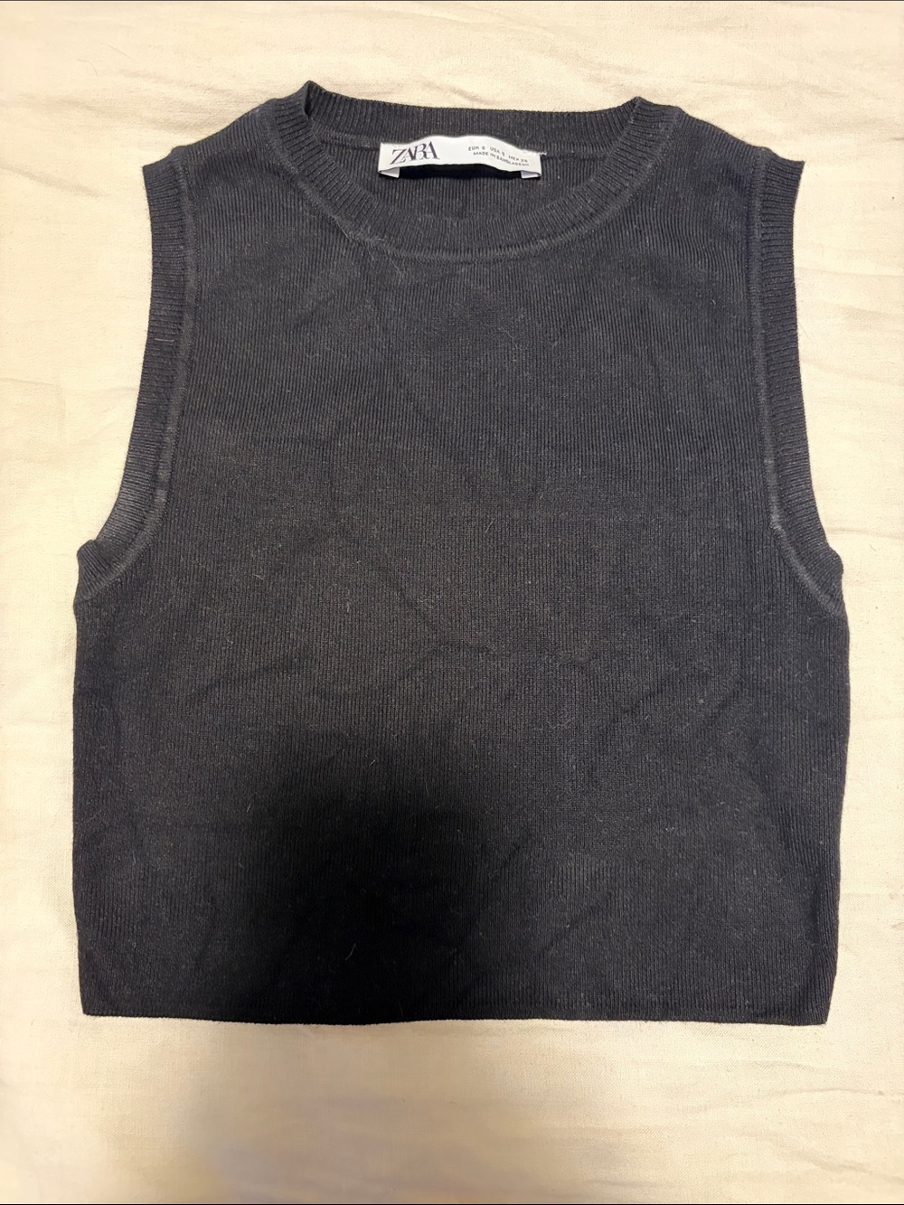 ZARA Charcoal Knit Sleeveless Tank